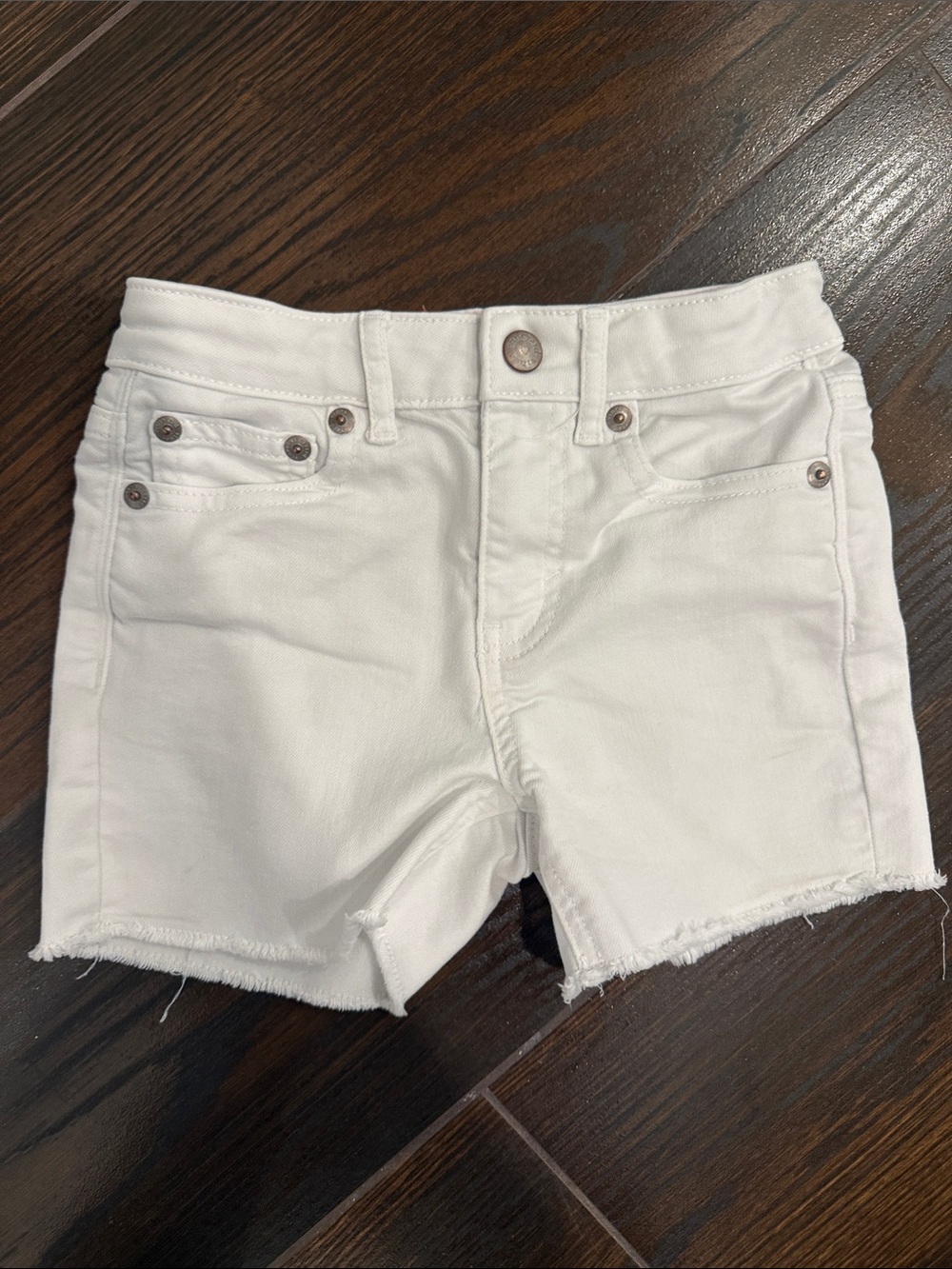 Vineyard Vines White Frayed Hem Kids Denim Shorts